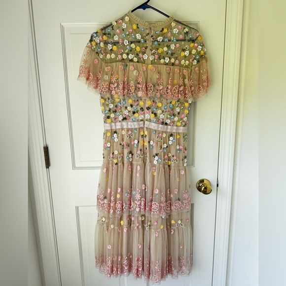 Needle & Thread Floral Embroidered Midi Dress - Picture 3 of 4